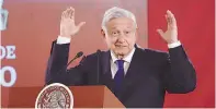  ??  ?? Llamado. Que no se aplique la ley de manera facciosa o selectiva, dijo López Obrador a los jueces.