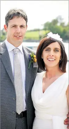  ??  ?? Irish Independen­t Business Editor Maeve Dineen, from Cork, and Ian Comerford, from Kilkenny, who were married at St Fachtna's Church in Glandore, Co Cork, on Saturday.