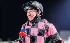  ??  ?? All smiles Paul Hanagan is delighted with his 2000th winner. Pics Grossick Racing