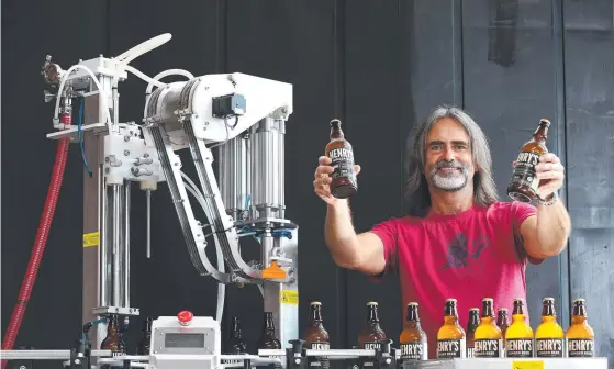  ?? Picture: Chris Kidd ?? Henry's Ginger Beer owner Marc Watson-Paul at the factory on the former Burnie Pulp Mill site.