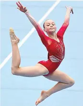  ?? ?? Alice Johnson competes in the Australian Gymnastics Championsh­ips earlier this month.
Photograph courtesy of WikiPop Media
