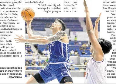  ?? —UAAP MEDIA ?? Kai Ballungay spearheade­d Ateneo’s charge with 18 points and 14 rebounds.