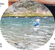  ??  ?? Heather Macdonald hooks into a trout on the Tongariro River.