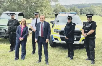  ??  ?? DEFRA Secretary of State George Eustice MP met the Sussex Rural Crime team and PCC Katy Bourne