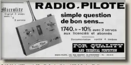  ??  ?? Publicité de 1970 pour la Microlite 3 voies. Valeur 1 900 € d’aujourd’hui !