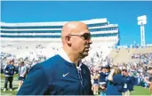  ?? BARRY REEGER/AP ?? Penn State head coach James Franklin got more excited taking a few questions about NIL than he did talking about anything else Wednesday during an interview session with beat writers and broadcaste­rs outside Lasch Building.