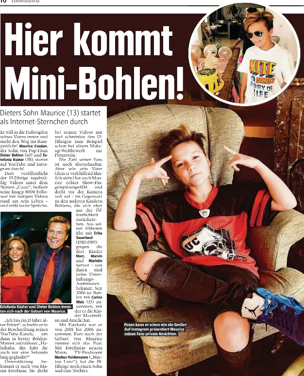 Dieter sohn marvin bohlen von Dieter Bohlen: