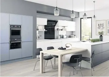  ??  ?? Stylish Open- plan kitchens are great way to make an inviting space and ideal for entertaini­ng guests