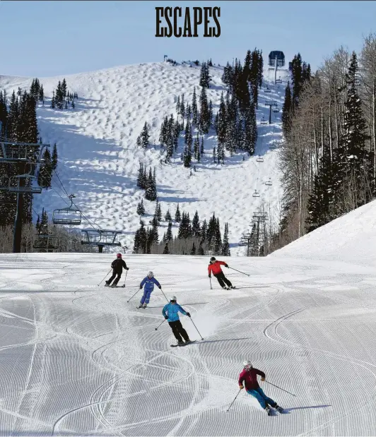  ?? Vail Resorts ?? Utah’s Park City Mountain will open High Meadow Park, a dedicated learning area designed exclusivel­y for beginner skiers, for the 2018-19 season.