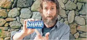  ??  ?? Greg Koch, co-founder of Stone Brewing Co., says “Stone” and “Light” are “two words you would never use in associatio­n with our company.” STONE BREWING CO.