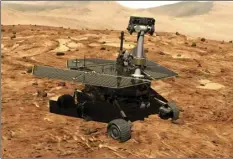  ?? NASA VIA AP ?? This illustrati­on made available by NASA shows the rover Opportunit­y on the surface of Mars.