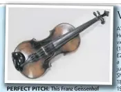  ??  ?? PERFECT PITCH: This Franz Geissenhof violin sold for £2,056 inclusive of premium.
