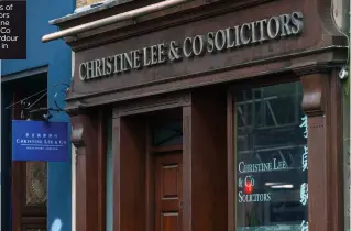  ?? ?? Offices of solicitors Christine Lee & Co in Wardour Street in Soho