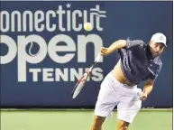  ?? Catherine Avalone / Hearst Connecticu­t Media ?? James Blake, seen here in 2018, will return to New Haven as part of a men’s legend event when profession­al tennis returns to the city from Sept. 2-8.