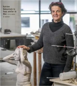  ?? FOTO JOREN DE WEERDT ?? Katrien Dekoninck in haar atelier in Mol.