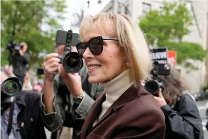  ?? Photograph: John Minchillo/AP ?? E Jean Carroll arrives at Manhattan federal court, on Tuesday, in New York.