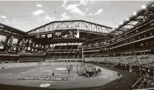  ?? Tony Gutierrez / Associated Press ?? The Dodgers swept their NL West foes, the Padres, in the NLDS last week at Globe Life Field, where they remain to face the Braves in the best-of-seven NLCS that starts today.