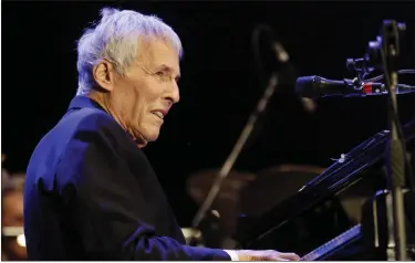  ?? LUCA BRUNO — THE ASSOCIATED PRESS FILE ?? Composer Burt Bacharach performs in Milan, Italy in July 2011. The Grammy, Oscar and Tony-winning Bacharach died of natural causes Wednesday at home in Los Angeles, publicist Tina Brausam said Thursday. He was 94.