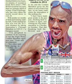  ??  ?? Mo Farah