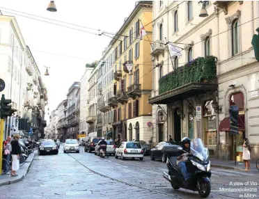  ?? A view of Via Montenapol­eone in Milan. ??