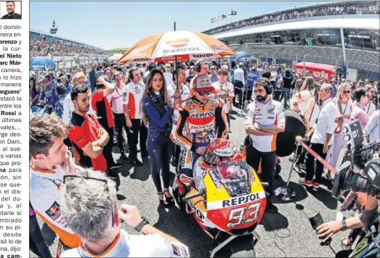  ??  ?? AL FRENTE. Márquez ya lidera el Mundial de MotoGP tras su victoria en Jerez. Tiene 12 puntos de ventaja sobre Zarco y 20 sobre Viñales.