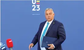  ?? Photograph: Pepe Torres/EPA ?? Viktor Orbán said a deal without Hungary was an assault on his country and a compromise and agreement were ‘impossible’.