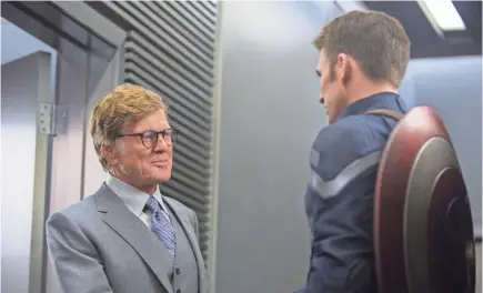  ?? ZADE ROSENTHAL ?? “Captain America: The Winter Soldier” gave us Robert Redford, Chris Evans and spy intrigue in 2014.