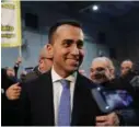  ?? FOTO: NTB SCANPIX ?? Den siste tiden har protestpar­tiet Femstjerne­rsbevegels­en, med leder Luigi Di Maio (31), toppet valgmåling­ene.