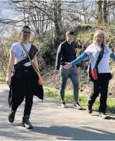  ??  ?? Shining example Star Project volunteers Frankie Greenwood, Freda and Ali Robertson