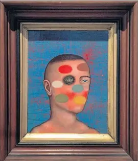  ?? Fred Stonehouse ?? ARTIST Fred Stonehouse’s marvelousl­y unnerving 2015 portrait “Spots.”
