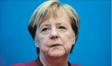  ?? MARKUS SCHREIBER THE ASSOCIATED PRESS ?? German Chancellor Angela Merkel announced that she will not seek re-election neither as party chairwoman nor as chancellor.
