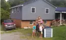  ?? Photograph: The Dennison family/The Guardian ?? Brandon Dennison, 29, with his six children at home in Thurman in Gallia county, Ohio.