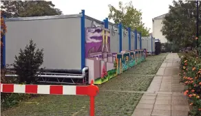  ??  ?? Dismal: The portable cabins in a car park have barely any windows