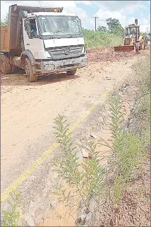  ?? (Pics: Joseph Zulu) ?? Officials from Probase Eswatini fixing a road near Matsamo.