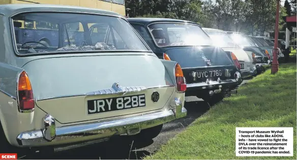  ??  ?? Transport Museum Wythall – hosts of clubs like ADO16. info – have vowed to fight the DVLA over the reinstatem­ent of its trade licence after the COVID-19 pandemic has ended.