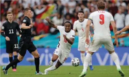  ?? ?? England and Germany in action at Euro 2020, where Gareth Southgate’s team won the last-16 tie. Photograph: Tom Jenkins/The Guardian