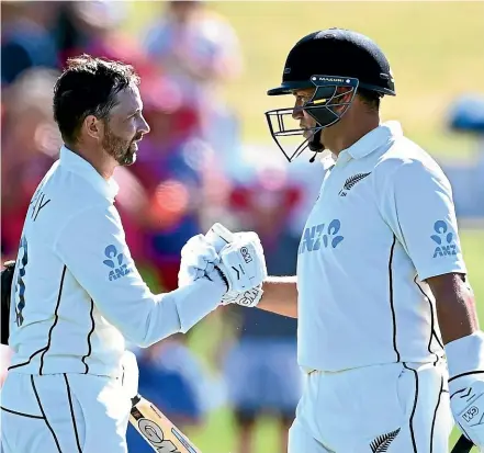  ?? GETTY IMAGES ?? Devon Conway, left, is set to bat at No 4, replacing the now retired Ross Taylor, right, in the first test against England starting on June 2.