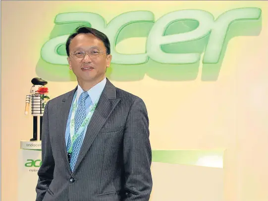  ?? ARCHIVO ?? Jason Chen es el presidente ejecutivo de Acer desde hace 15 meses y antes de él la firma de Taiwán tuvo tres directivos en menos de dos meses
