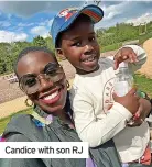 ?? ?? Candice with son RJ