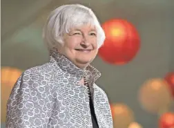  ?? MICHAEL DWYER/AP ?? Janet Yellen’s last day as chair of the Federal Reserve was Friday. She starts a new job Monday at the Brookings Institutio­n.