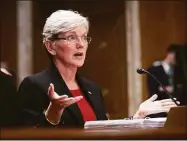  ?? Win McNamee / Getty Images ?? U.S. Secretary of Energy Jennifer Granholm testifies before a Senate committee on May 5.