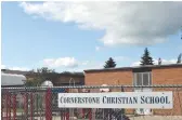  ??  ?? Cornerston­e Christian School is the only facility in Moose Jaw that will be remaining remote after Easter break. (photo by Larissa Kurz)