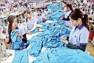  ?? POST PIX ?? Cambodia exported more than $7.97 billion worth of garment, textile and footwear products in the first nine months of this year.