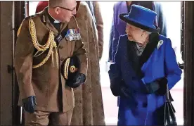  ?? ?? MENTAL SCARS: Padre Clinton Langston with the Queen at a service in 2019