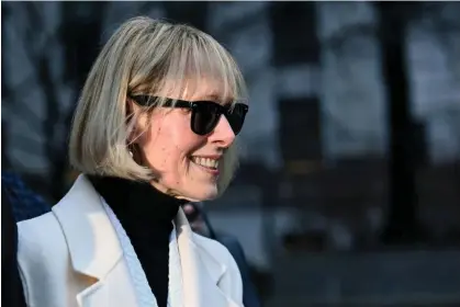  ?? ?? E Jean Carroll leaves federal court in New York, on 26 January 2024. Photograph: Andrea Renault/ZUMA Press Wire/REX/Shuttersto­ck