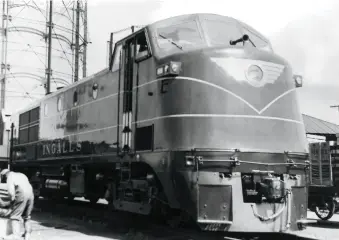  ?? Classic Trains collection ?? The Ingalls 4S is on tour as a demonstrat­or at Atlanta in 1946. Note the similariti­es in paint to the first GM&O scheme shown above and one-chime horn on the nose.