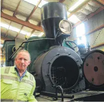  ?? PHOTO: HAMISH MACLEAN ?? Steaming back . . . After three years without a functionin­g steam engine Oamaru Steam and Rail Society general manager Harry Andrew says this ‘‘loco’’ will be back in service within the year.