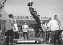  ?? Dallas Morning News file photo ?? The statue of a Texas Ranger, a fixture at Dallas Love Field airport since 1963, is removed in June 2020.