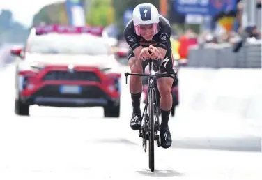  ?? Agence France-presse ?? ↑
Quick Step’s Belgian rider Remco Evenepoel competes during the ninth stage of the Giro d’italia on Sunday.