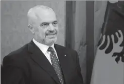  ??  ?? Kryeminist­ri Edi Rama